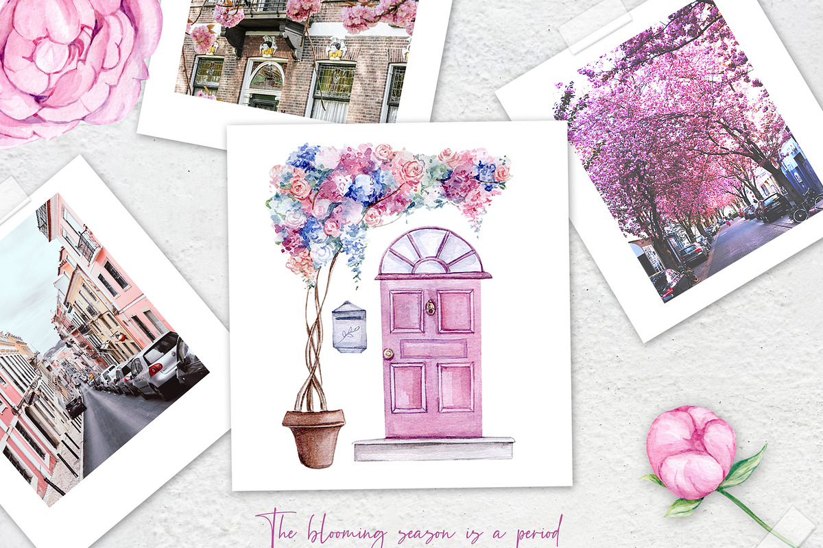 Watercolor Blossom Season, a Decorative Illustration by S_ARTLOVE (Photo 2 of 10)