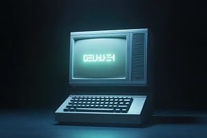 Old computer monitor displays offlin, a Photo by Iftikhar Alam