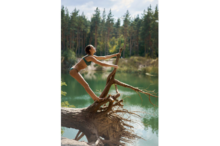 Cheerful Summer Girl Posing on