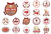 Set of meat emblems, a Graphic by Tomass2015 (Thumbnail 2 of 5)