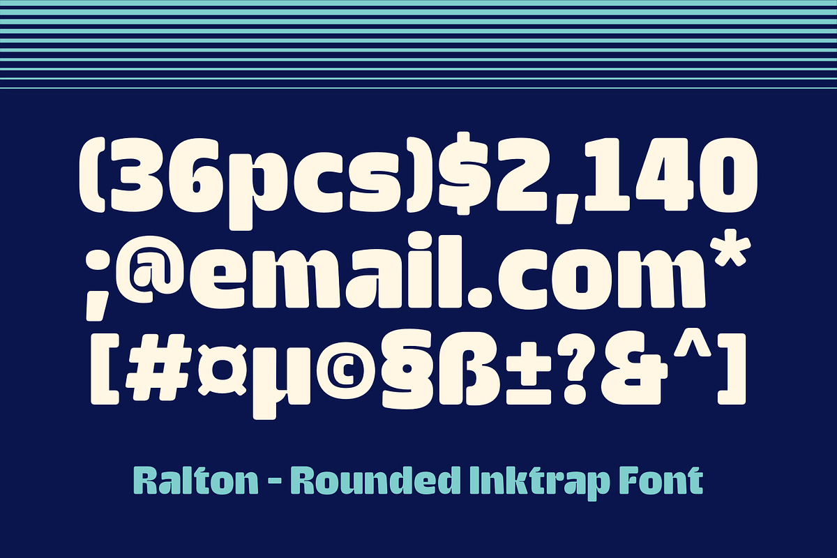 Ralton - Rounded Inktrap Font, a Sans Serif Font by Graptail (Photo 13 of 14)