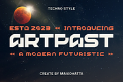 Artpast - Modern Futuristic Font, a Handwritten Font by MaikoHatta (Thumbnail 1 of 5)