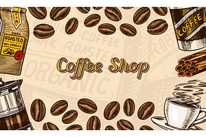 Coffee Beans Background In