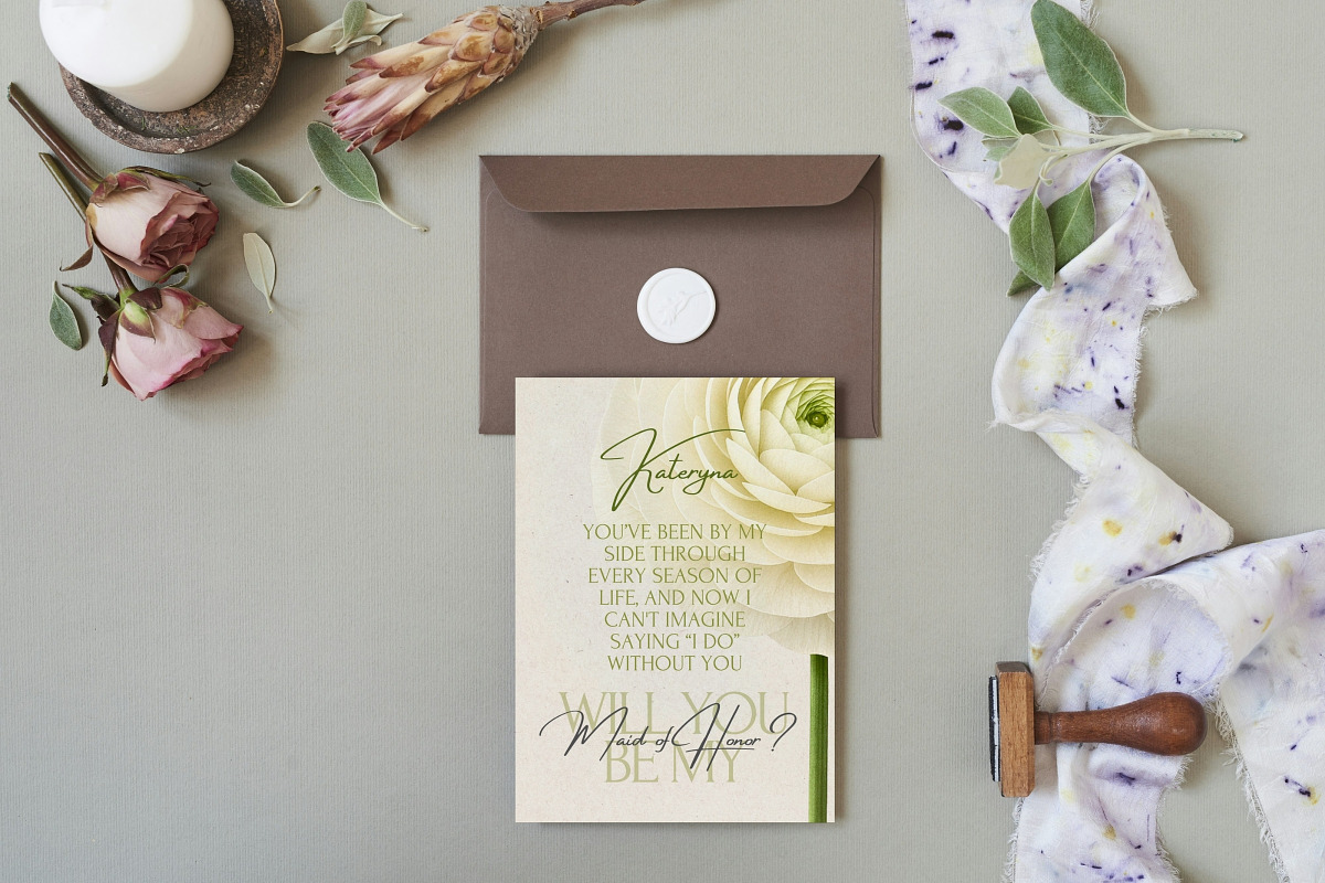 Bridesmaid Proposal Card Template, an Invitation Template by TrendyliciousStore (Photo 4 of 7)