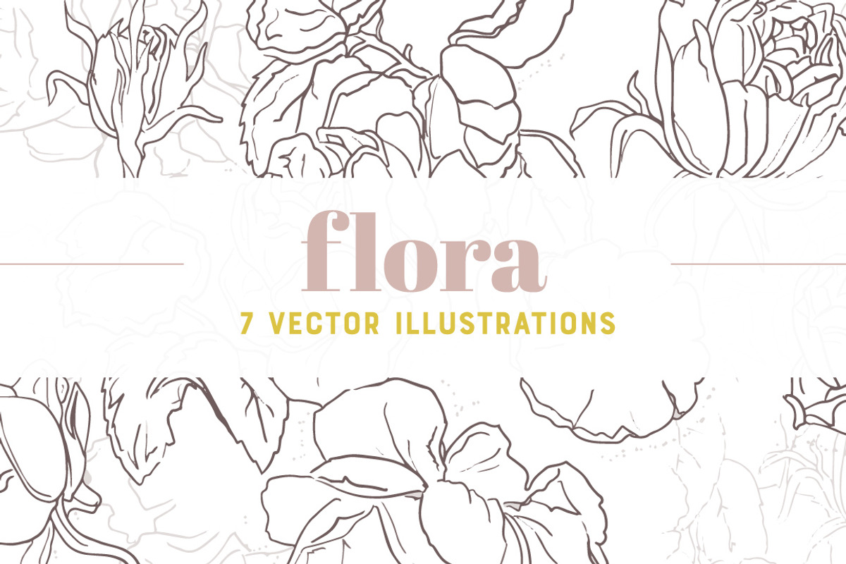 FLORA | 7 Vector Illustrations, an Illustration by Britt & Kit (Photo 1 of 4)