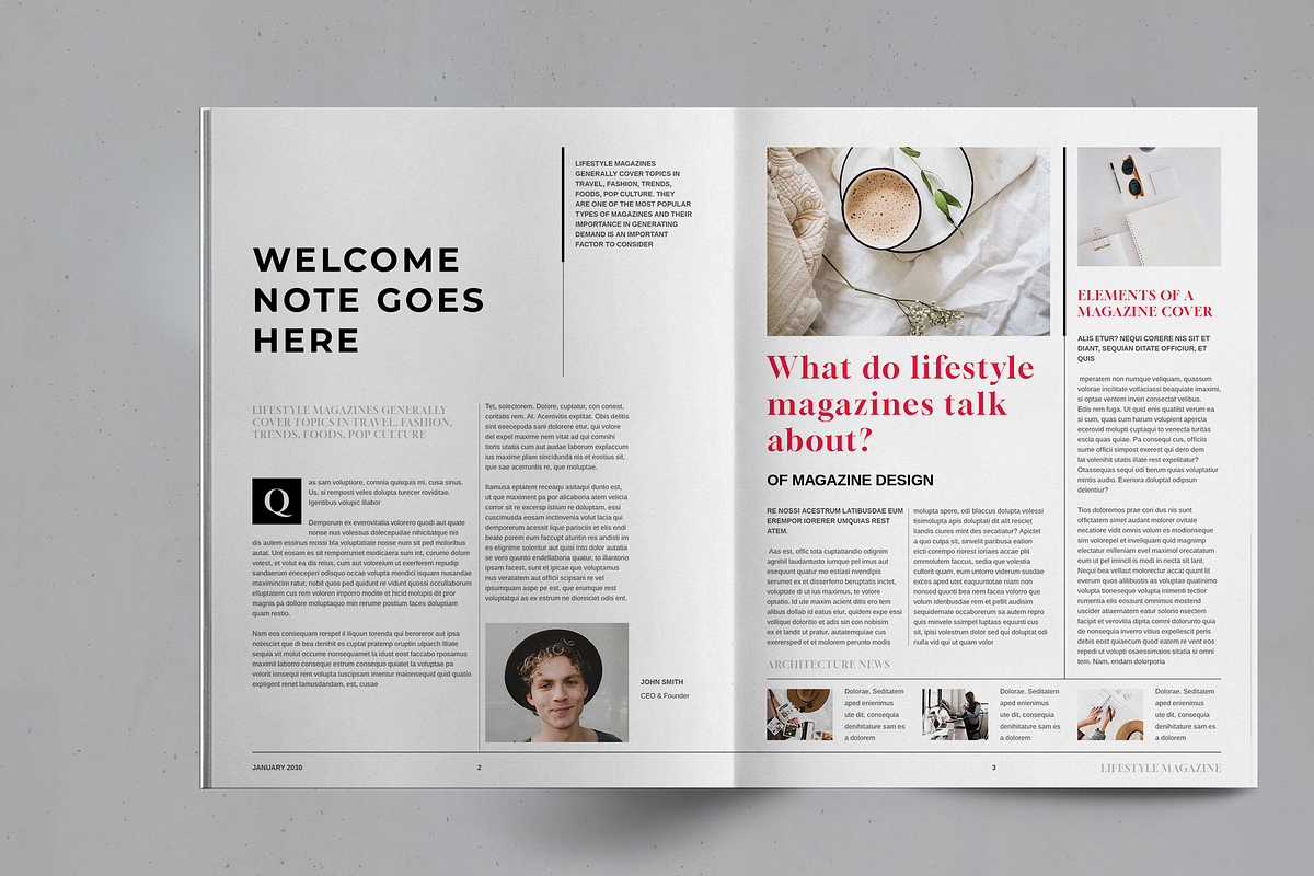 Magazine Layout Template, a Magazine Template by Boris Cupac (Photo 3 of 7)