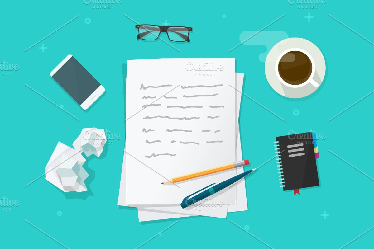 Writer Writing Paper Letter Vector, a Person Illustration by vladwel (Photo 2 of 2)