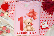Teddy Bear 1st Valentine's Day PNG, an Illustration by Canvas Craft (Thumbnail 6 of 6)
