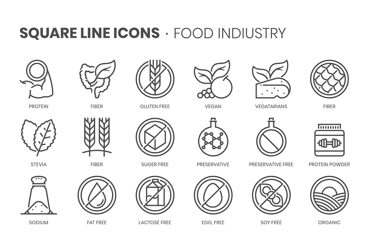 Square line icons, an Outline Icon by Howcolour (Photo 72 of 85)