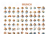 Watercolor Brunch Clipart blueberry, a Food Illustration by VM PARTYS  BY TAIRUMA (Thumbnail 3 of 10)
