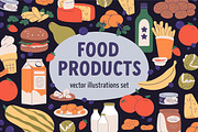Tasty food, eating products set, a Food Illustration by Good Studio (Thumbnail 1 of 3)