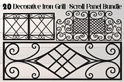 Decorative Iron Grill Scroll Panel, an Object Graphic by Creativeshirt (Thumbnail 1 of 18)