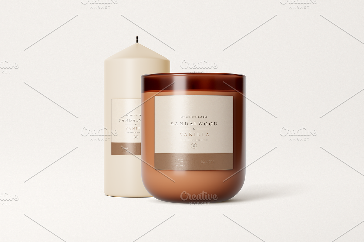 Scented Candle Mockup, a Packaging Mockup by Transly Graphics (Photo 2 of 2)
