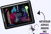 80 Splatters/Strokes for Procreate, a Brush Add-On by Li Zamperini (Thumbnail 7 of 7)