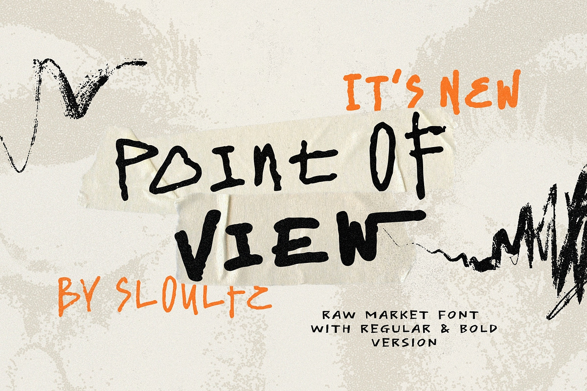 Point of View – Raw Hand-Drawn Font, a Handwritten Font by Sloulyfe (Photo 1 of 10)