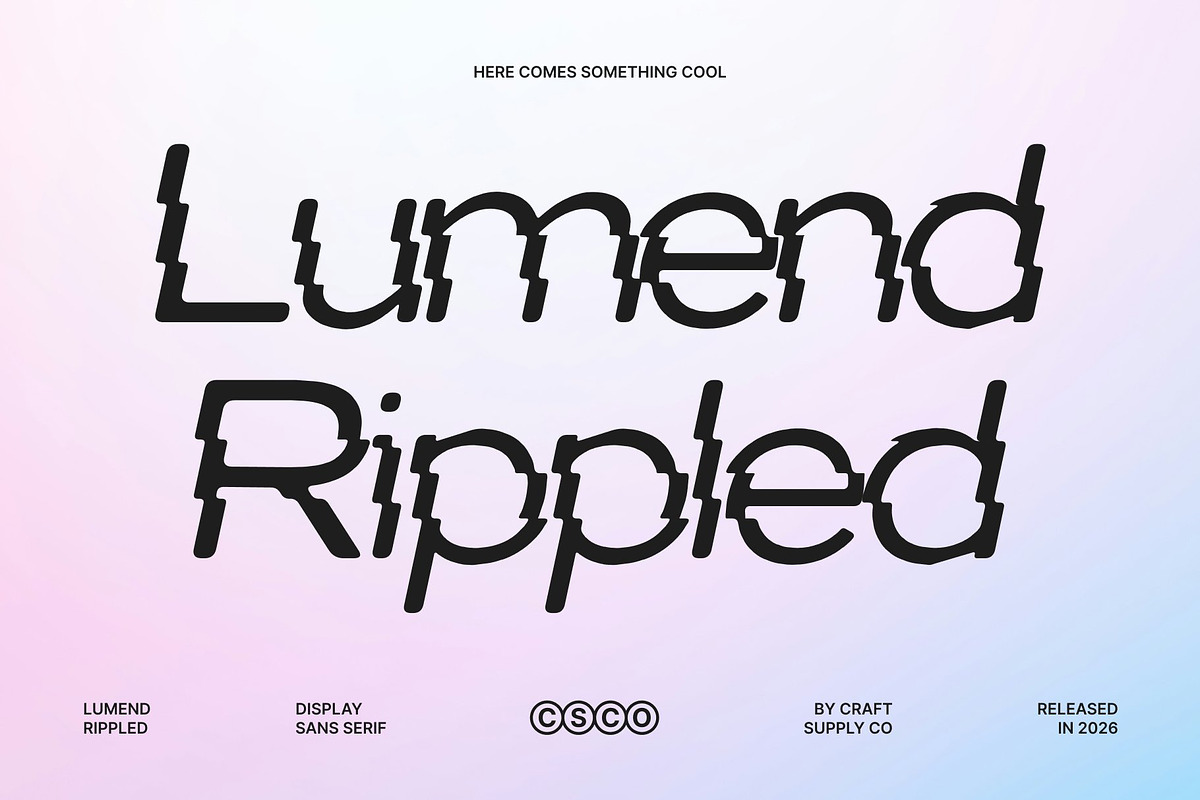 Lumend Rippled, a Sans Serif Font by Craft Supply Co. (Photo 1 of 8)