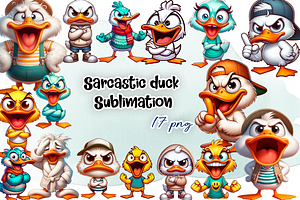 Sarcastic duckling clipart, an Animal Illustration by ElenazlataArt