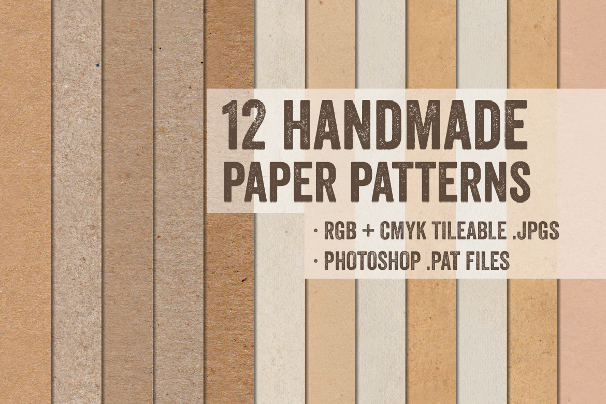 12 Handmade Tileable Paper Patterns, a Pattern Graphic by DesignFathoms (Photo 1 of 4)