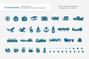 Ocean Life | Linocut collection, a Pattern Graphic by SappiStudio (Thumbnail 19 of 21)