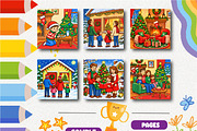 Christmas Eve Traditions Coloring, a Seasonal Illustration by Design Zone (Thumbnail 2 of 5)