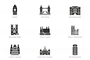Landmarks of the UK - London, a Duotone Icon by Jozsef Balazs-Hegedus (Thumbnail 4 of 6)