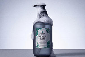 Frosted Pump Bottle Mockup, a Packaging Mockup by Designer Dude