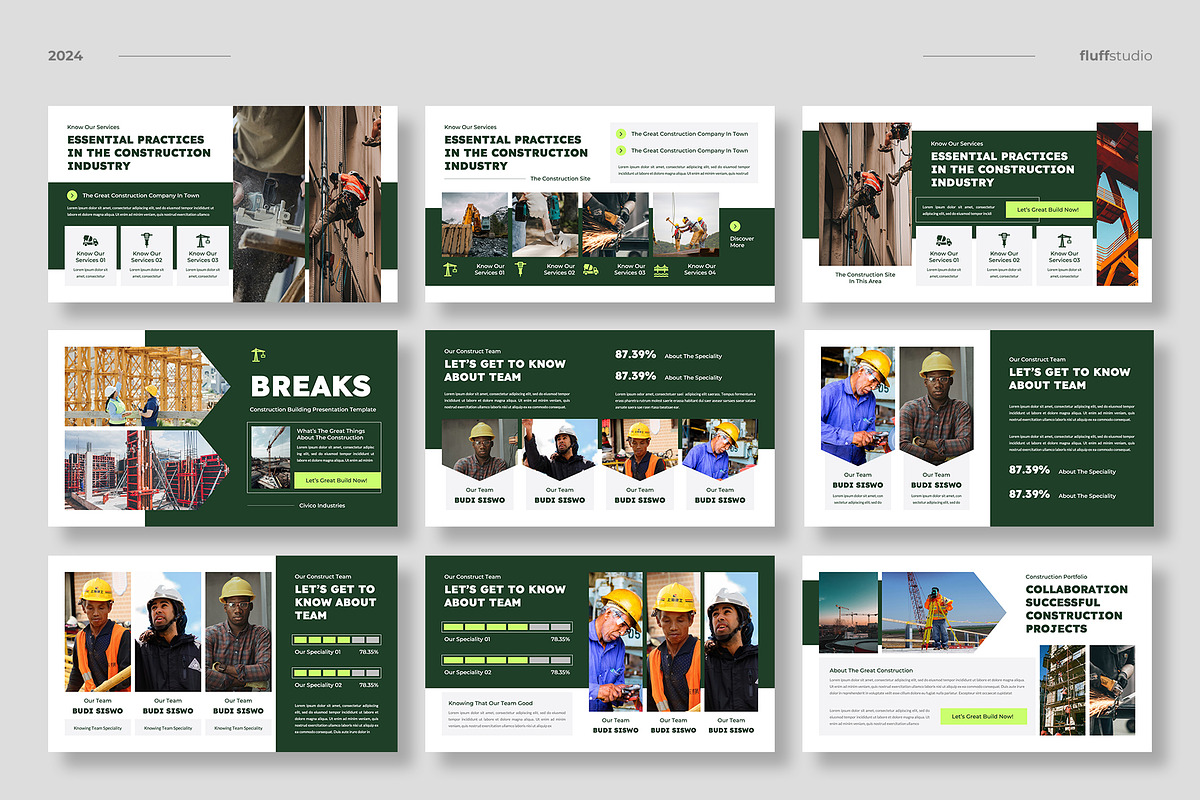 Construction Google Slides, a Presentation Template by fluffstudio (Photo 3 of 4)