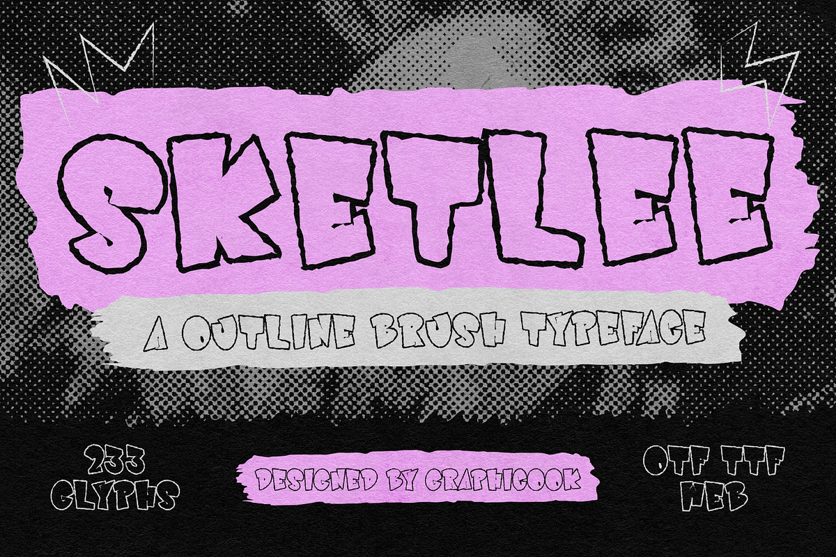 Sketlee, a Sans Serif Font by graphicook (Photo 1 of 10)