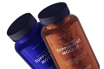 Supplement Bottle Mockup, a Product Mockup by HexenDesigns