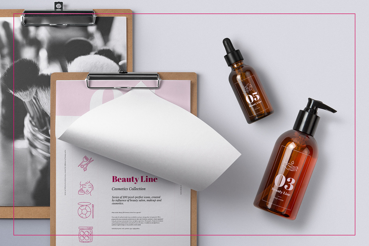 Beauty and Cosmetics Line Icon Set, an Outline Icon by iStar Design (Photo 6 of 8)