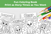 Animal Coloring Book Kids 30 Page, an Education Illustration by Mohammad Sarfaraz (Thumbnail 4 of 15)