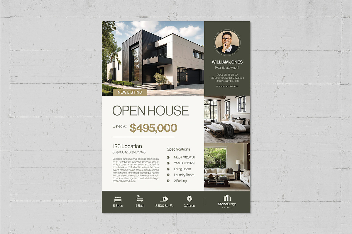 Real Estate Property Listing Sheet, a Flyer Template by BrandPacks (Photo 2 of 5)