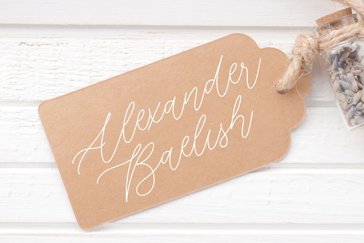 Fairy Lavender - Monoline Font, a Script Font by Balpirick Studio (Photo 3 of 7)