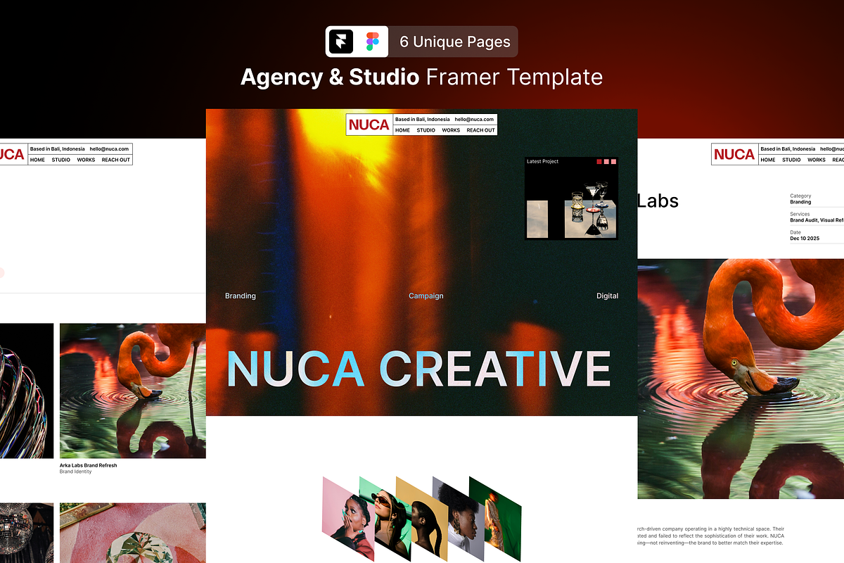 Agency & Studio Framer and Figma, an UI Kit Template by Rozepaars Design (Photo 1 of 5)