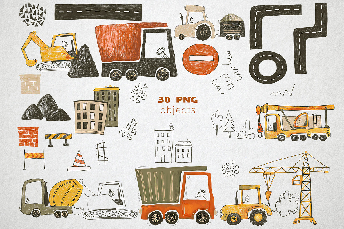 Cars. Cute collection for kids, an Object Illustration by annasokol_ (Photo 3 of 11)