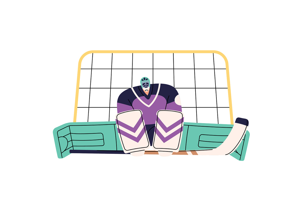 Ice hockey goalkeepers set, a Sport Illustration by PaperTrident (Photo 3 of 10)