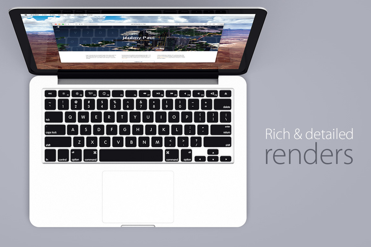 MacBook Pro 13 retina template, a Mac Mockup by Jérémy Paul (Photo 3 of 5)