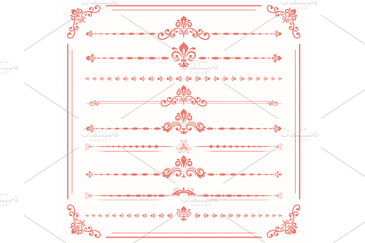 Vintage Big Set of Horizonyal Vector, a Pattern Graphic by FineArtStudio (Photo 1 of 3)
