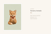 Woodland Nursery Animals, Set of 6, an Animal Illustration by LanternkinStudio (Thumbnail 4 of 6)