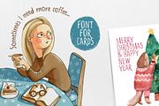 Funcard font Latin & Cyrillic, a Sans Serif Font by katyabuslaeva (Thumbnail 2 of 3)