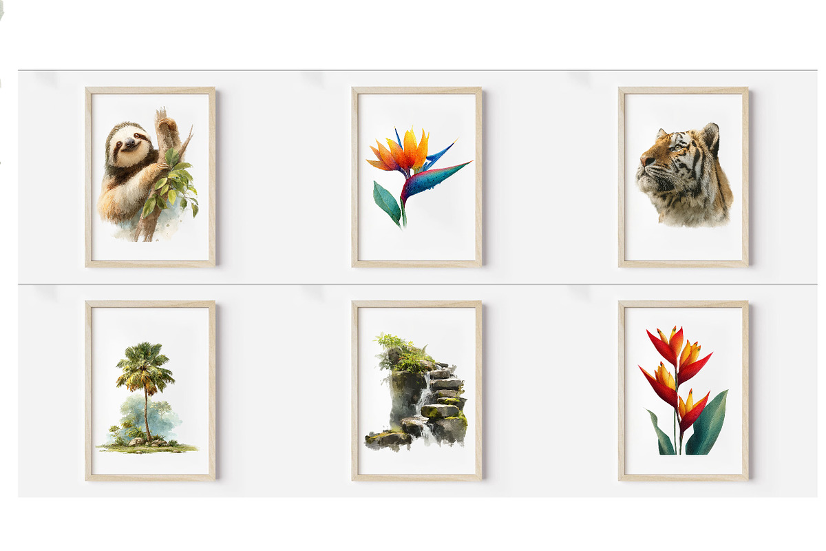 TROPICAL JUNGLE clipart, an Illustration by Designworld (Photo 2 of 5)