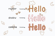 Hello Day - 2 styles + Bonus, a Sans Serif Font by LetterJos (Thumbnail 2 of 7)