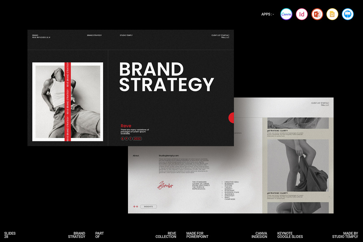 Reve Brand Strategy Template, a Presentation Template by Studio Temply (Photo 1 of 11)