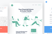 Financial Website PSD, Sketch, XD, a Landing Page Template by TIB Digital (Thumbnail 4 of 7)