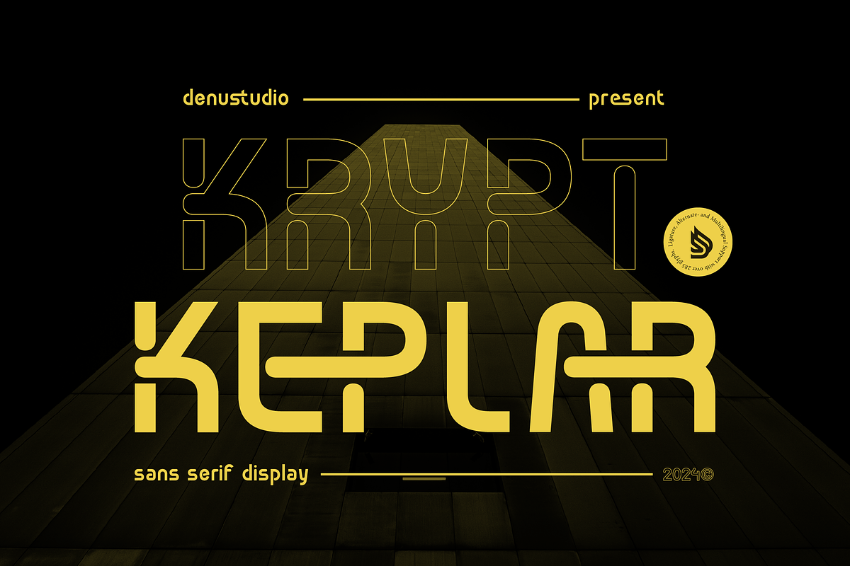 Krypt Keplar | Sans Serif Display, a Sans Serif Font by Denustudios (Photo 1 of 15)