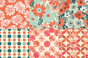 Modern Floral Seamless Digital Paper, a Texture Illustration by DreamPrint404 (Thumbnail 3 of 7)