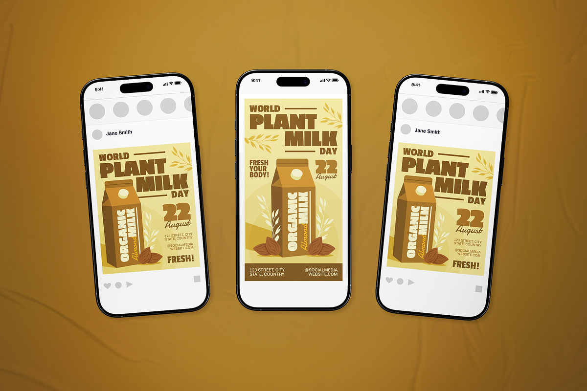 World Plant Milk Day Event Flyer Set, a Flyer Template by The Good Store (Photo 2 of 2)