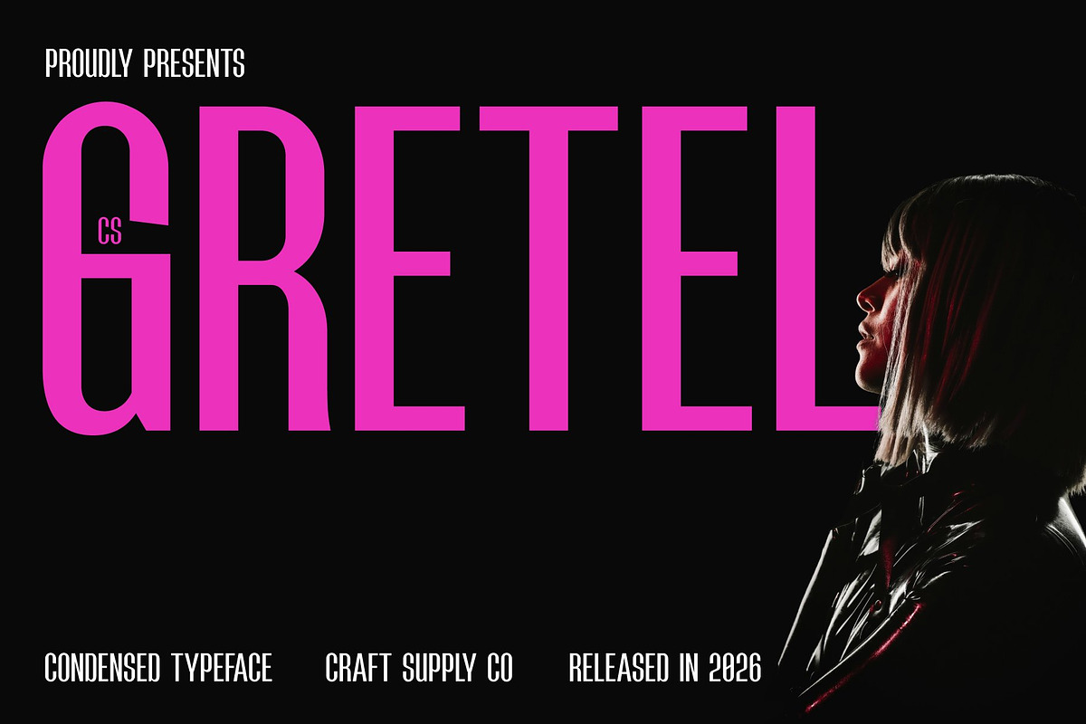CS Gretel – Condensed Font, a Sans Serif Font by Craft Supply Co. (Photo 1 of 8)