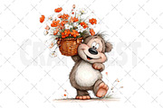 Whimsical Mothers Day Bear Clipart, an Illustration by Craft Nest (Thumbnail 10 of 12)