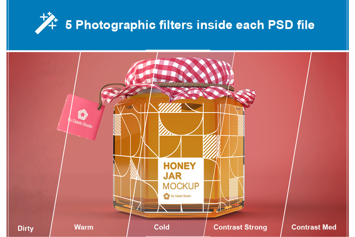 Honey Jar Mockup, a Cups & Container Mockup by Qaleb Studio (Photo 3 of 13)